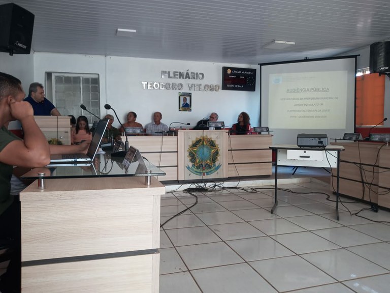 Câmara Municipal de Jardim do Mulato realiza audiência pública sobre execução orçamentária e planejamento fiscal