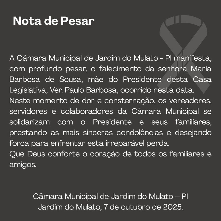 Nota de Pesar 