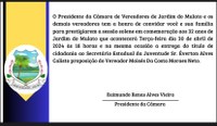  Sessão Solene em celebração aos 32 anos de Emancipação Política de Jardim do Mulato - PI.